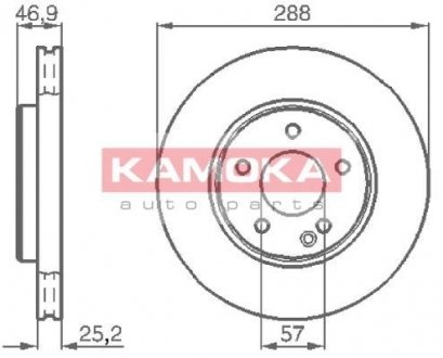 Гальмівний диск KAMOKA 1031634 (фото 1)