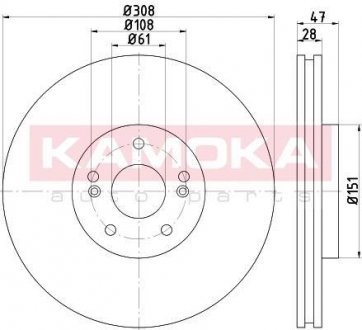 Гальмівний диск KAMOKA 1031018 (фото 1)