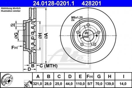 Гальмівний диск ATE 24012802011