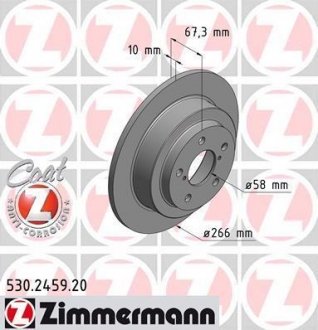 Гальмівний диск ZIMMERMANN 530245920