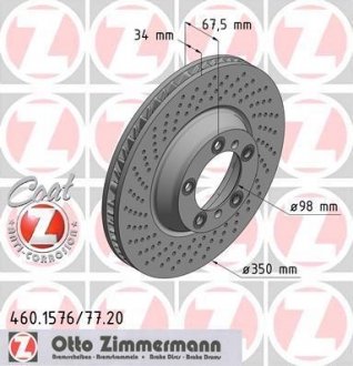 Гальмівний диск ZIMMERMANN 460157720 (фото 1)