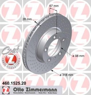 Гальмівний диск ZIMMERMANN 460152520