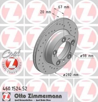 Гальмівний диск ZIMMERMANN 460152452