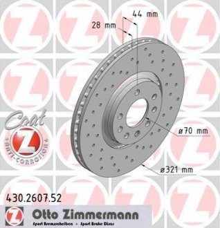 Гальмівний диск ZIMMERMANN 430260752