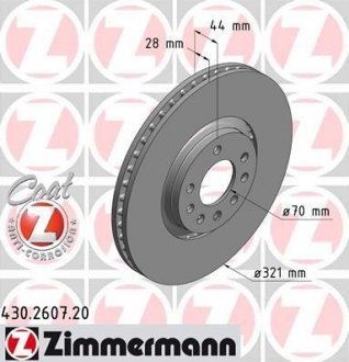 Гальмівний диск ZIMMERMANN 430260720 (фото 1)