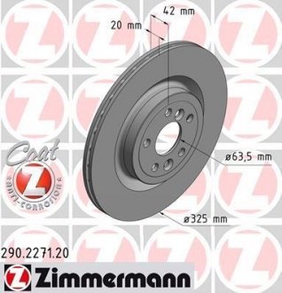 Гальмівний диск ZIMMERMANN 290227120 (фото 1)