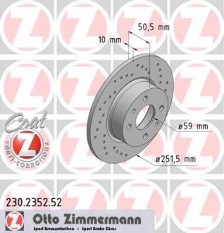Гальмівний диск ZIMMERMANN 230235252