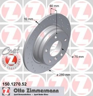 Гальмівний диск ZIMMERMANN 150127052