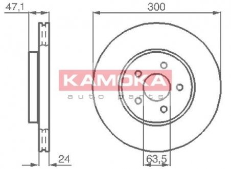 Гальмівний диск KAMOKA 1032250 (фото 1)