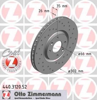 Гальмівний диск ZIMMERMANN 440312052