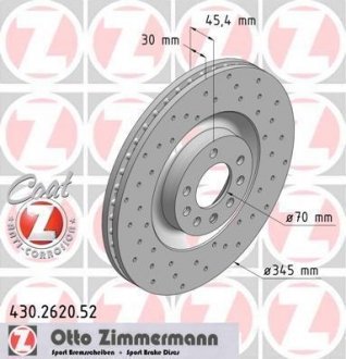 Гальмівний диск ZIMMERMANN 430262052