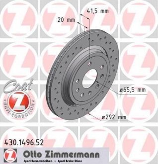 Гальмівний диск ZIMMERMANN 430149652