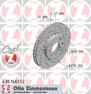 Гальмівний диск ZIMMERMANN 430146152 (фото 1)