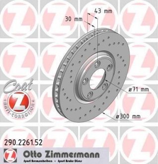 Гальмівний диск ZIMMERMANN 290226152