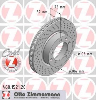 Гальмівний диск ZIMMERMANN 460152120