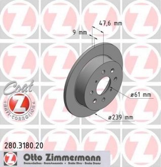 Гальмівний диск ZIMMERMANN 280318020