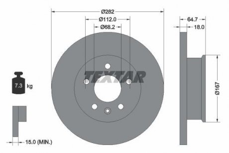 Гальмівний диск TEXTAR 92058500