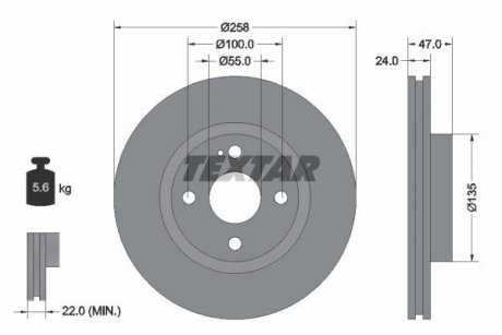 Гальмівний диск TEXTAR 92103100 (фото 1)