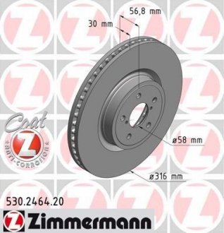 Гальмівний диск ZIMMERMANN 530246420 (фото 1)