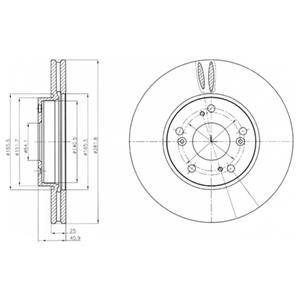 Гальмівний диск Delphi BG4186