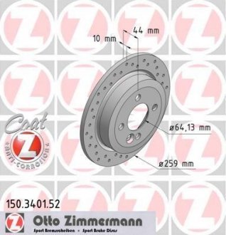 Гальмівний диск ZIMMERMANN 150340152