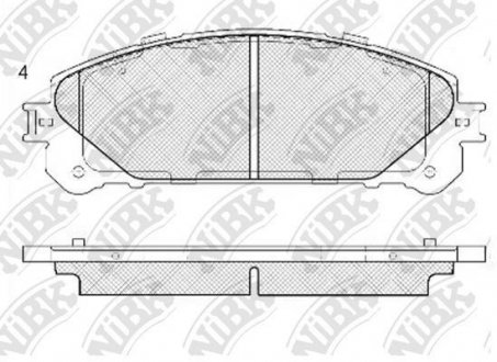 Колодки гальм. NiBK PN1845 (фото 1)