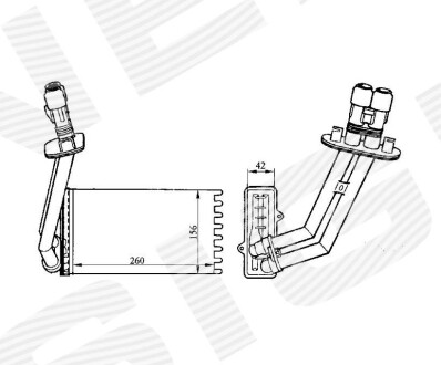 Радіатор пічки Signeda RP73362