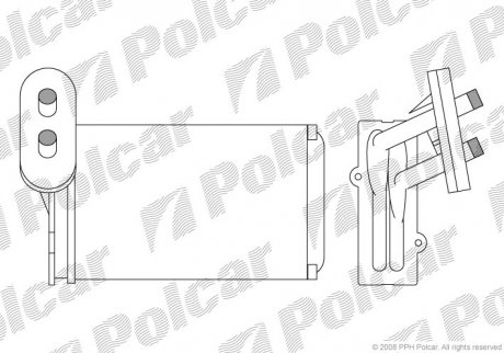 Радіатор пічки Polcar 9534N8A1 (фото 1)