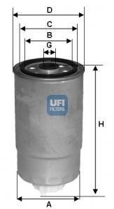Фільтр палива UFI 24H2O07