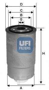 Фільтр палива UFI 2452900 (фото 1)