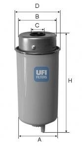 Фільтр палива UFI 2445800 (фото 1)
