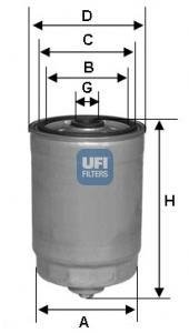 Фільтр палива UFI 2444100 (фото 1)