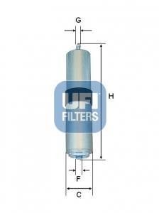 Фильтр топливный BMW 1, 2, X1 1.4-2.0 d 15- (OE) UFI 3192601 (фото 1)