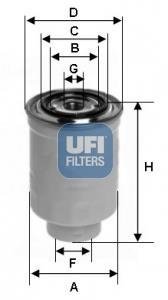 Фільтр палива UFI 2446500 (фото 1)