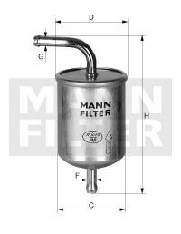 Фільтр палива MANN-FILTER WK683