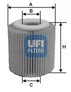 Фільтр масла UFI 2515000 (фото 1)