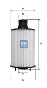 Фільтр масла UFI 2507302