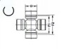 Хрестовина карданного валу (29x49x77) Toyota Hilux 01.08-05.08, Dyna 150 02.10-, Lc120 02.09-, Lc100 04.11- GKN (Lobro) U925 (фото 1)