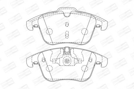 Колодки тормозные дисковые передние JAGUAR XK, S-Type, XJ8 CHAMPION 573336CH