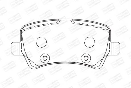 Колодки тормозные дисковые задние Volvo XC60 (08-) CHAMPION 573748CH