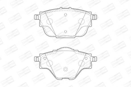 Колодки тормозные дисковые задние Citroen C4 (13-) CHAMPION 573622CH
