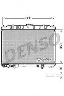 Радіатор, охолодження двигуна DENSO DRM46008