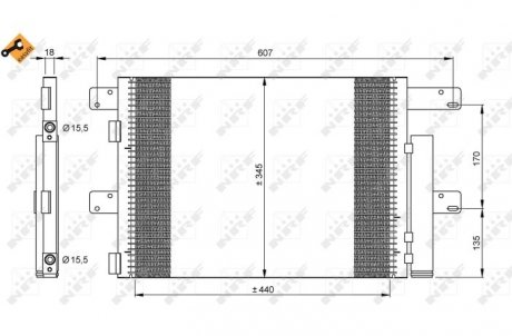 Радіатор кондиціонера NRF 35896