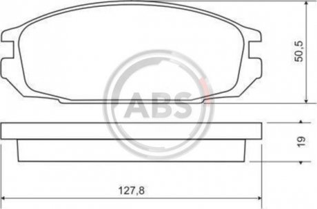 Гальмівні колодки, дискове гальмо (набір) A.B.S. 36693