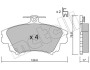 Гальмівні колодки, дискове гальмо (набір) METELLI 2202860 (фото 2)