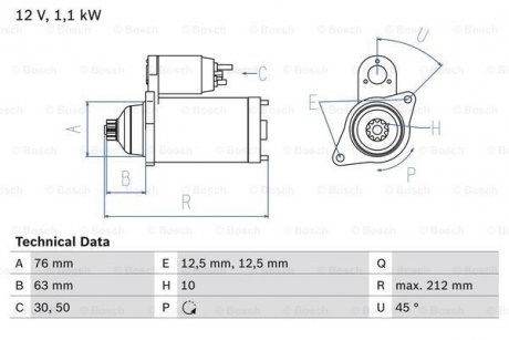 Стартер AUDI A3 1,4 TFSI REGENEROWANY BOSCH 0986027090