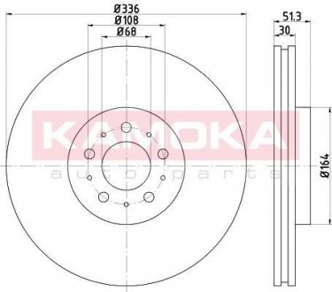 Гальмівний диск KAMOKA 1032742 (фото 1)