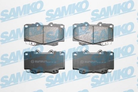 Гальмівні колодки, дискове гальмо (набір) SAMKO 5SP1610 (фото 1)
