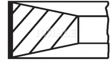 Набір кілець поршневих MAHLE / KNECHT 00805V0