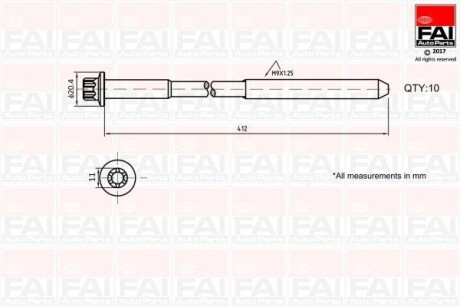 Cyl.head bolt FAI B292